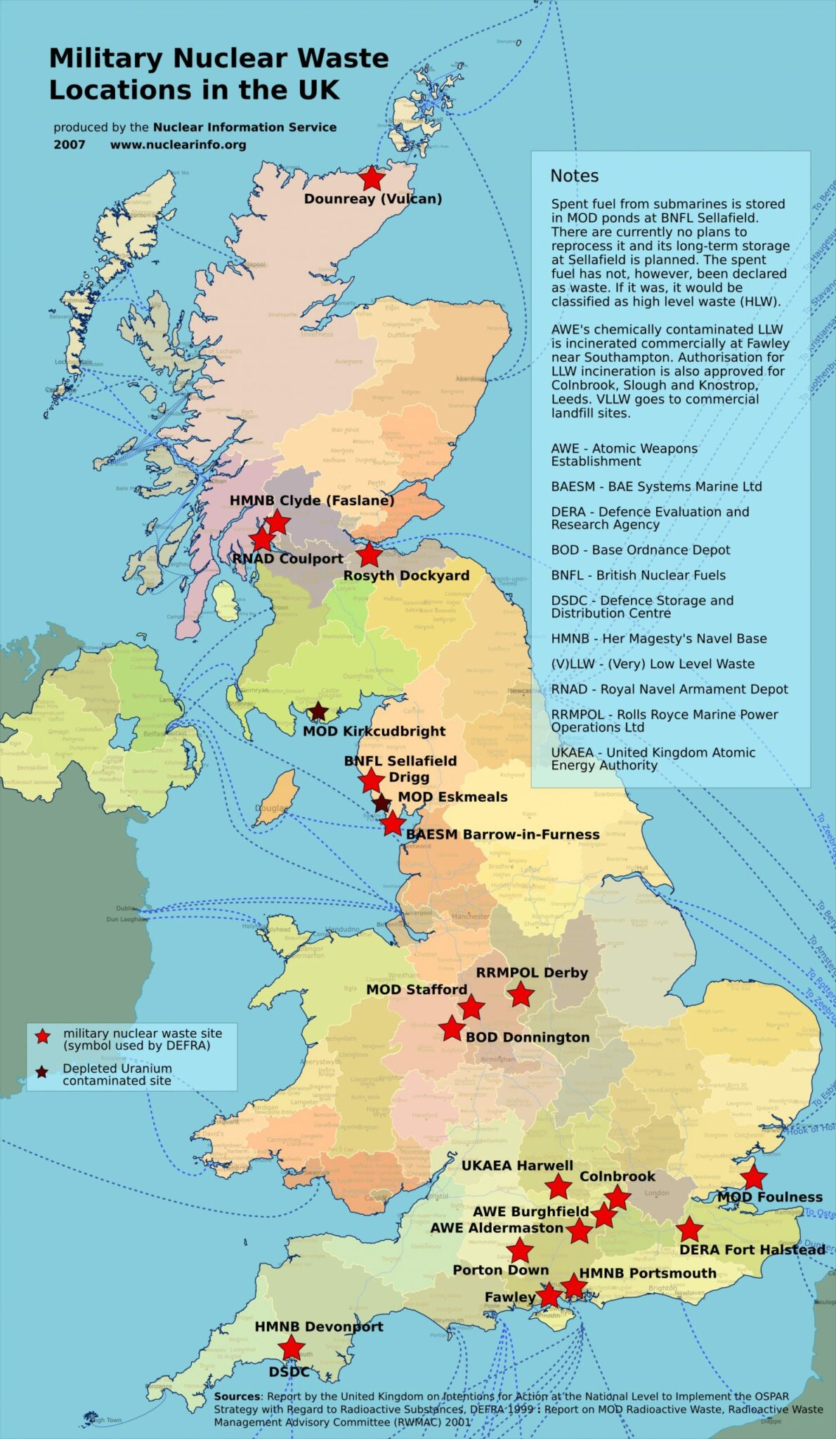 Military nuclear waste locations in the UK - Nuclear Information Service